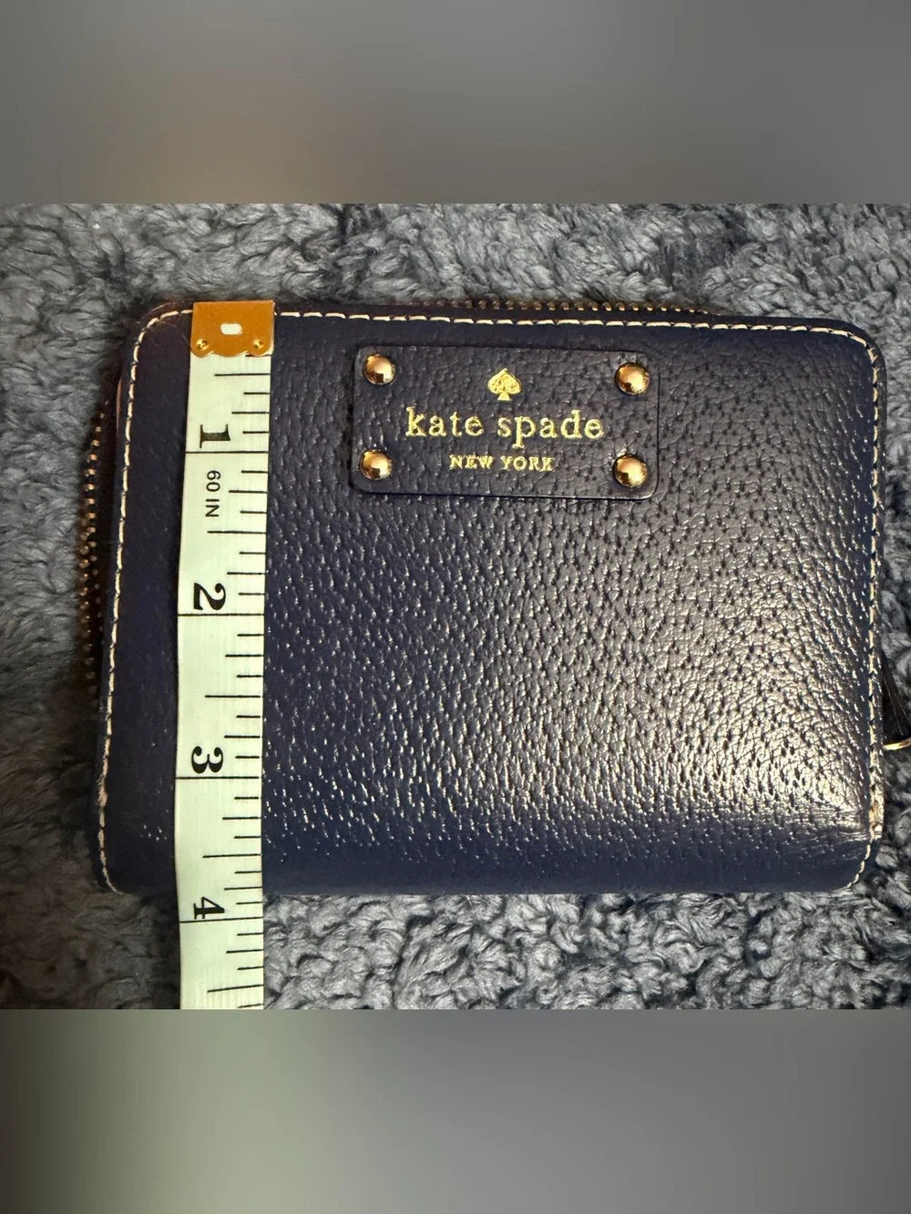 Kate Spade New York compact bifold wallet in deep navy